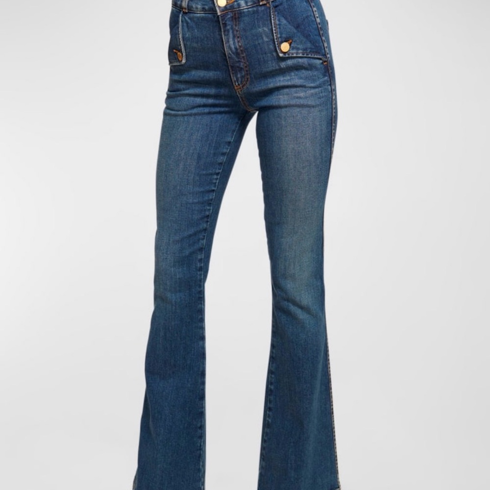 Ramy Brook Mase High-Rise Flared Sailor Jeans